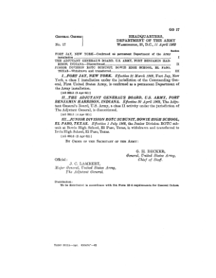 美国陆军副官长委员会 - 美国陆军